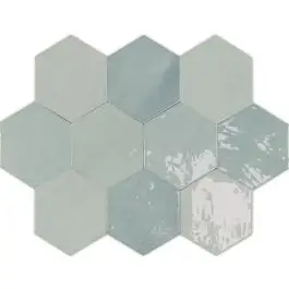 WOW Zellige Hexa Aqua 10,8x12,4 Exclusieve Aanbieding