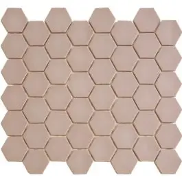 Speciale Aanbieding The Mosaic Factory Valencia Roze Mat Hexagon 4,3x4,9 cm