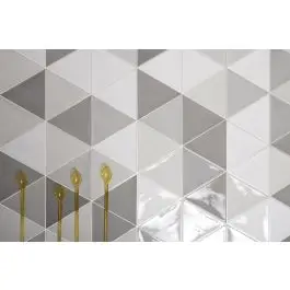Beste Prijs Quintessenza 3Lati Grigio Medio Lucido 13,2x11,4 cm