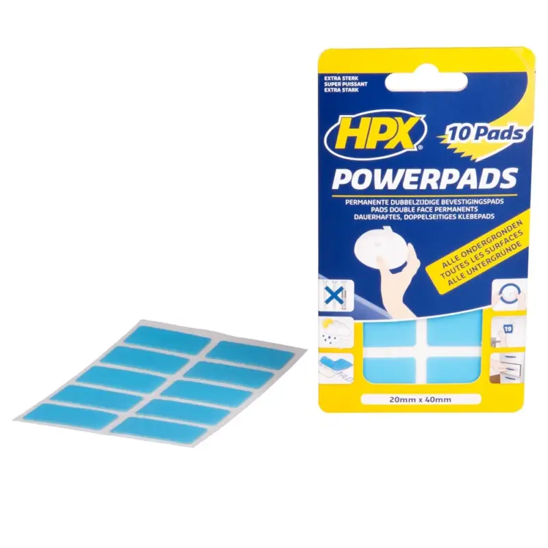 HPX Tapes Dubbelzijdige Bevestigingspads-20 mm x 40 mm - 10 ST Populair
