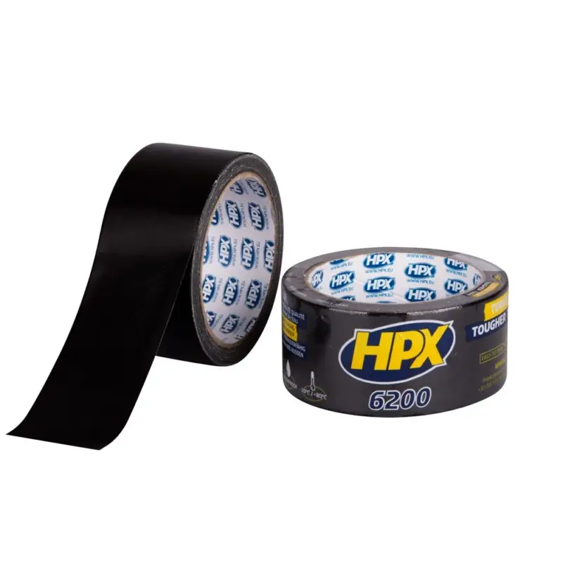 Aanbieding HPX Tapes Pantsertape Zwart 10 mtr-Per Stuk - 48 MM