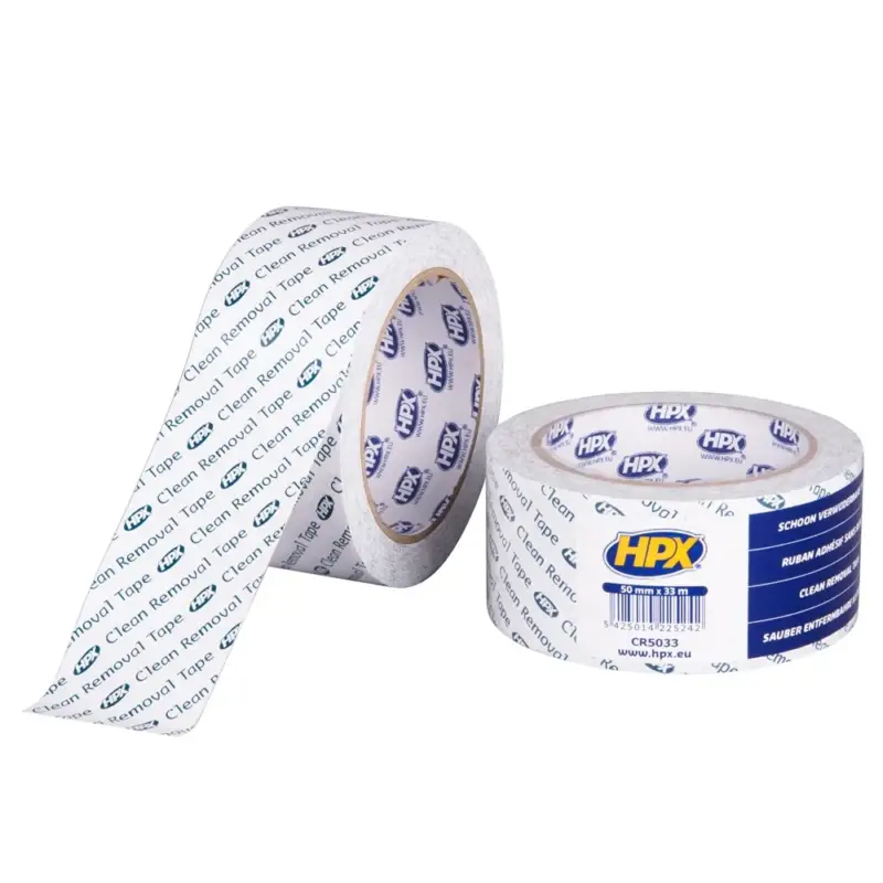 HPX Tapes Schoonverwijderbare PVC Tape 33 mtr-Per Stuk - 50 MM Koop Online