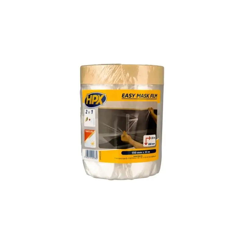Lage Kosten HPX Tapes Easy Mask Film Crepepapier 33 mtr-Per Stuk - 550 MM