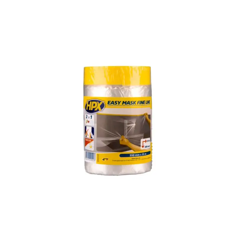 HPX Tapes Easy Mask Film Masking Tape Gold 33 mtr-Per Stuk - 550 MM Lage Prijs