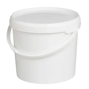Superprijs Hildering Kunststof Emmer Wit + Deksel 5,6 LTR-Per Stuk