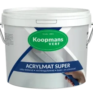 Koopmans Acrylmat Super | Matte Muur- & Gevelverf-1 LTR - Wit Merkproduct