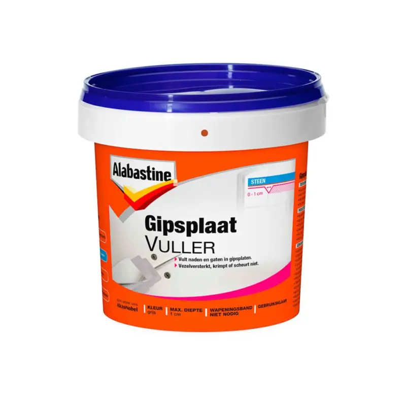 Betrouwbaar Alabastine Gipsplaat Vuller Kant-en-Klaar-1 LTR - Grijs