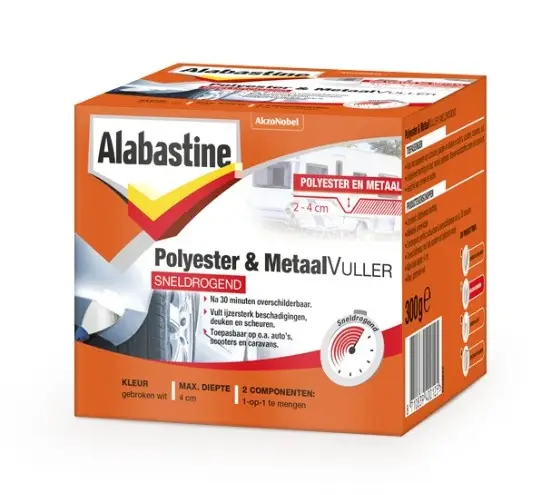 Direct Verzonden Alabastine Polyester & Metaal Vuller Sneldrogend-300 GR