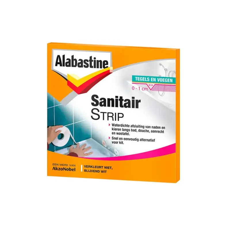Express Levering Alabastine Sanitairstrip Wit-5 MTR