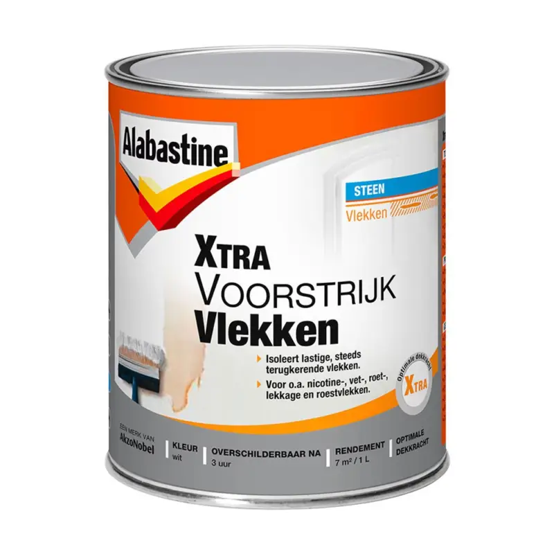 Alabastine Xtra Voorstrijk Vlekken-1 LTR - Wit Shop Nu