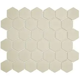 Tijdelijk Beschikbaar The Mosaic Factory London Hexagon White Matt 5,1x5,9 cm