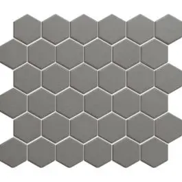 The Mosaic Factory London Hexagon Dark Grey 5,1x5,9 cm Seizoensaanbieding