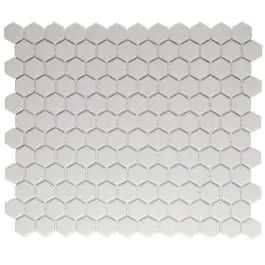 Finale Uitverkoop The Mosaic Factory London Hexagon Super White 2,3x2,6 cm