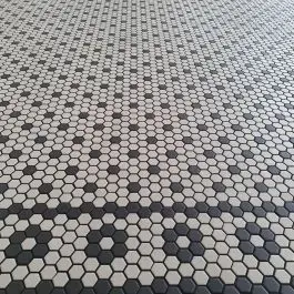 Nu Kopen The Mosaic Factory London Hexagon Kensington White/Black 2,3x2,6 cm