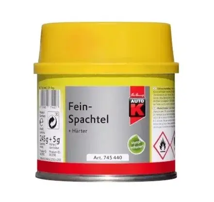 Direct Verzonden Auto-K 2K Staalplamuur Fijn inclusief Verharder-250 GR