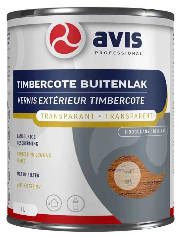 Avis Timbercote Buitenlak Hoogglans Teak-1 LTR Gecertificeerd
