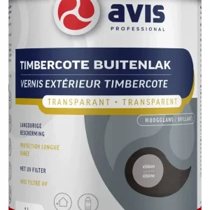 Rechtstreeks Van De Fabrikant Avis Timbercote Buitenlak Hoogglans Ebben-1 LTR