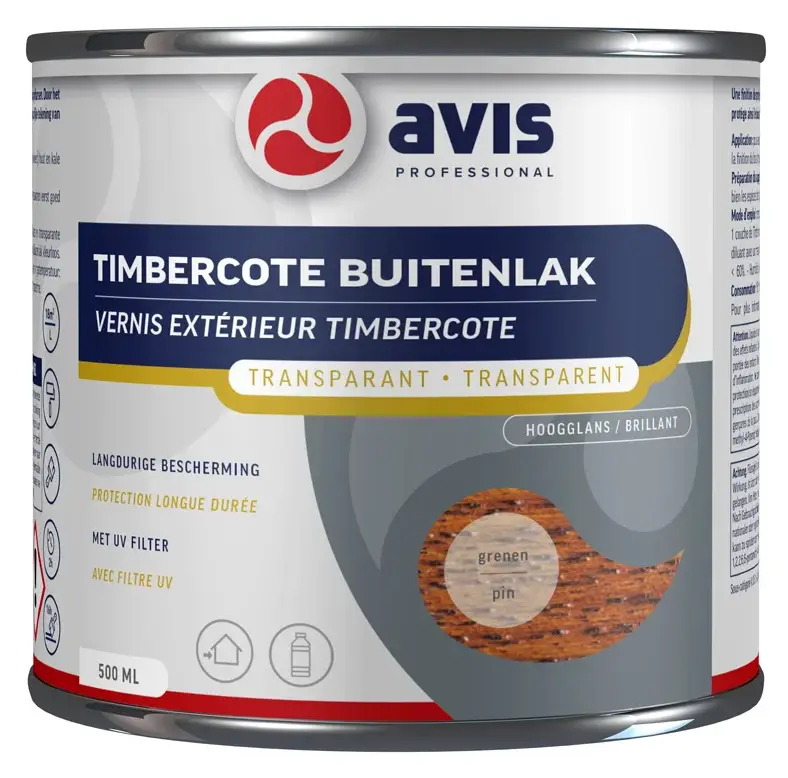Speciale Aanbieding Avis Timbercote Buitenlak Hoogglans Grenen-500 ML