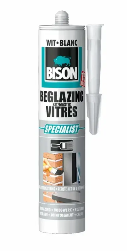 Bison Beglazingskit-290 ML - Wit Op = Op