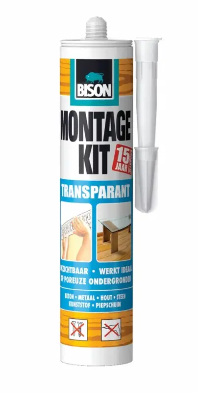 Seizoensaanbieding Bison Montagekit Transparant-310 ML
