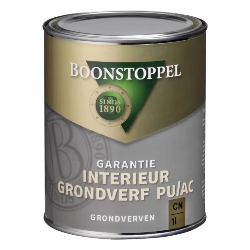 Boonstoppel Garantie Interieur Grondverf PU/AC | Grondverf Binnen-1 LTR - Wit Hoge Kwaliteit