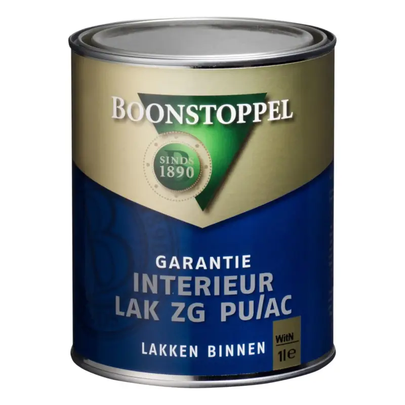 Laatste Versie Boonstoppel Garantie Interieur Lak Zijdeglans PU/AC | Lakverf Binnen-1 LTR - Wit