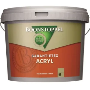 Boonstoppel Garantietex Acryl | Matte Muurverf-5 LTR - Wit Premium