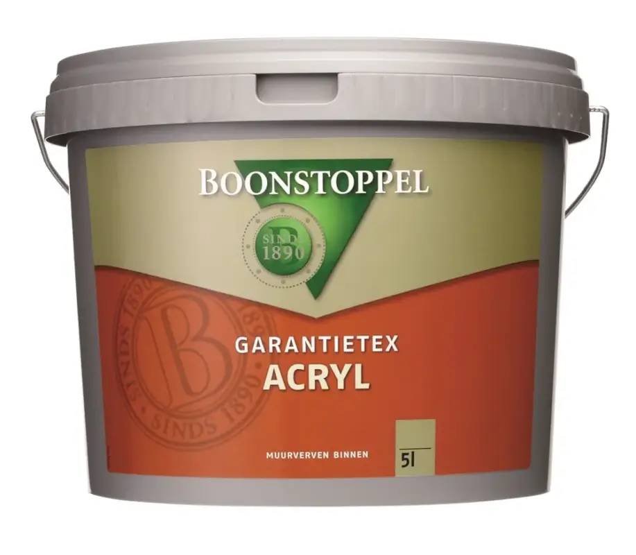 Boonstoppel Garantietex Acryl | Matte Muurverf-5 LTR - Wit Premium