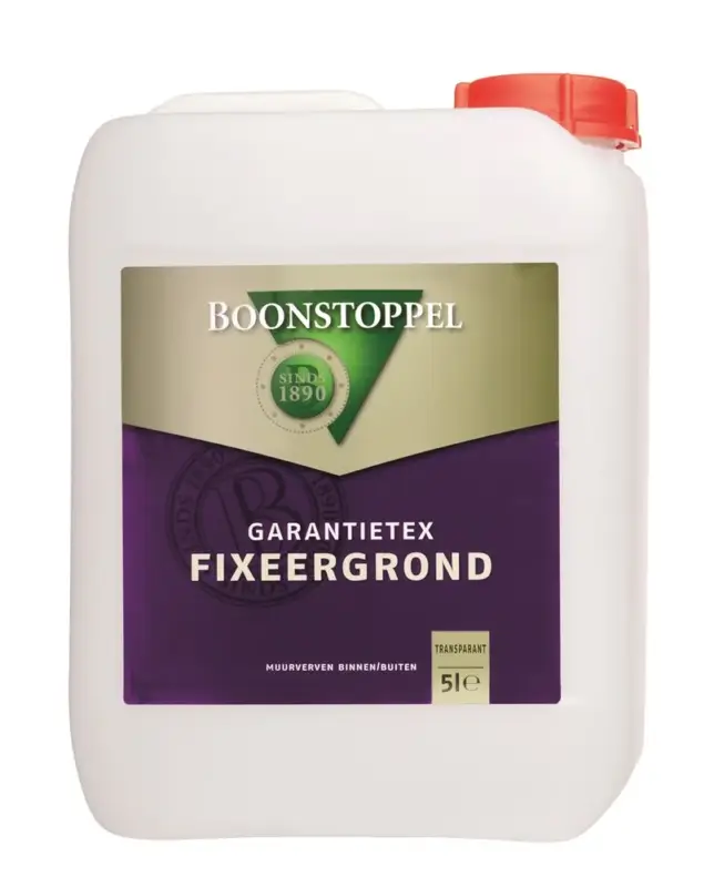 Tijdelijk Beschikbaar Boonstoppel Garantietex Fixeergrond | Voorstrijk Binnen & Buiten-5 LTR - Transparant