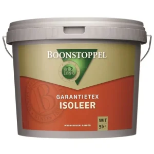 Boonstoppel Garantietex Isoleer | Isolerende Muurverf-5 LTR - Wit Direct Beschikbaar