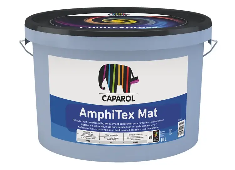 Caparol AmphiTex Mat | Matte Muurverf Binnen & Buiten-10 LTR - Donkere kleur Op = Op