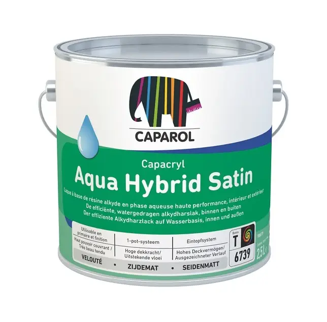 Veilige Betaling Caparol Capacryl Aqua Hybrid Satin | Zijdeglans Lakverf-1 LTR - Wit