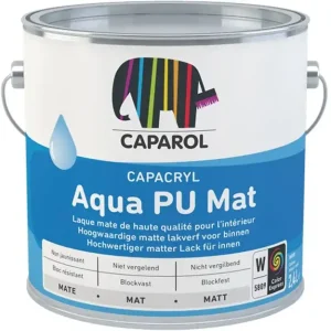 Caparol Capacryl Aqua PU Mat | Matte Lakverf Binnen-1 LTR - Wit Gratis Retour