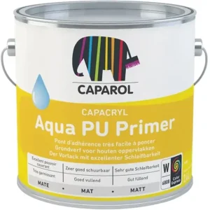 Caparol Capacryl Aqua PU Primer | Grondverf Binnen & Buiten-1 LTR - Wit Weekendaanbieding