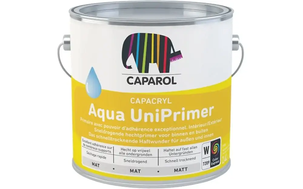 Hete Deal Caparol Capacryl Aqua Uniprimer | Grondverf Binnen & Buiten-1 LTR - Wit