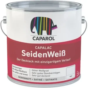 Betaalbaar Caparol Capalac Seidenweiss | Zijdeglans Lakverf Buiten-1 LTR - Wit