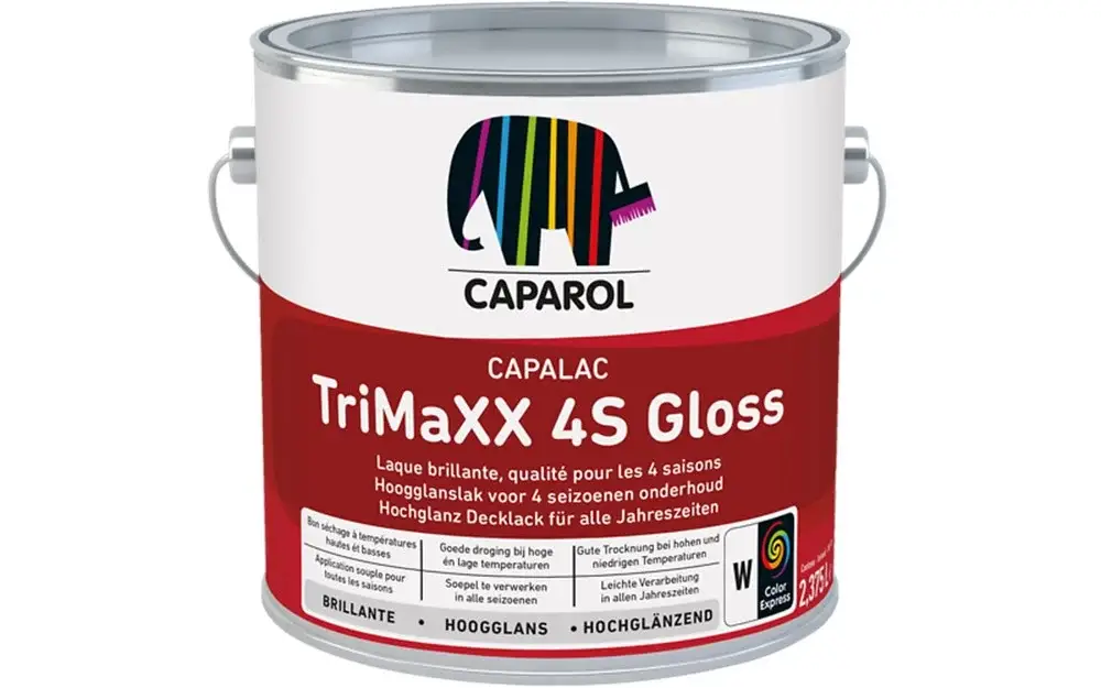 Gereduceerde Prijs Caparol Capalac Trimaxx 4S Gloss | Hoogglans Lakverf Buiten-1 LTR - Wit
