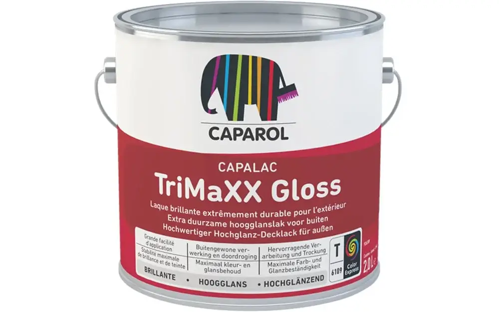 Populair Caparol Capalac Trimaxx Gloss | Hoogglans Lakverf Buiten-1 LTR - Wit