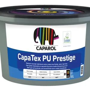 Korting Caparol Capatex PU Prestige | Extra Matte Muurverf & Plafondverf-10 LTR - Wit