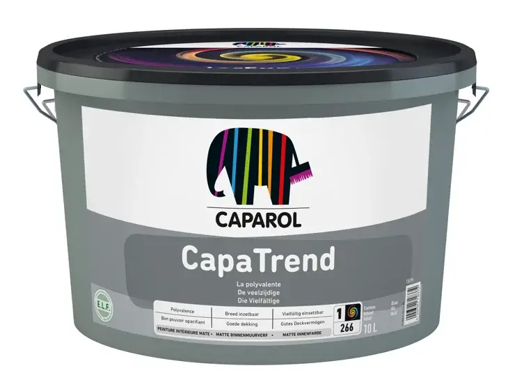 Gratis Retour Caparol Capatrend | Matte Muurverf-2,5 LTR - Wit