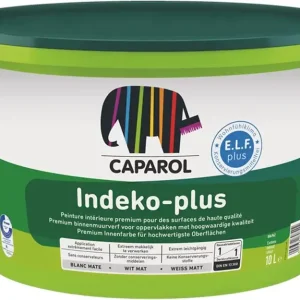 Superprijs Caparol Indeko-Plus | Matte Muurverf-2,5 LTR - Wit
