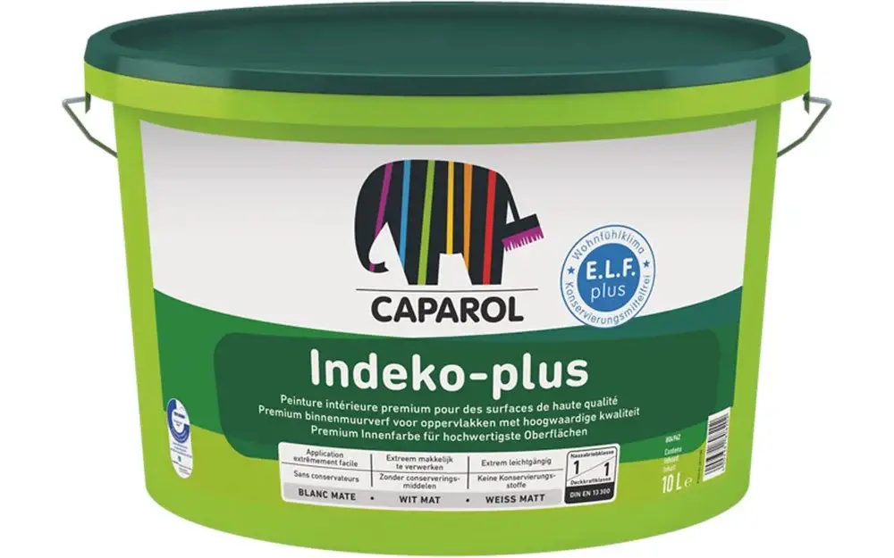 Superprijs Caparol Indeko-Plus | Matte Muurverf-2,5 LTR - Wit