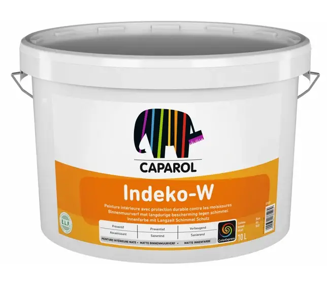 Rechtstreeks Van De Fabrikant Caparol Indeko-W Mat | Matte Muurverf en Plafondverf-2,5 LTR - Wit