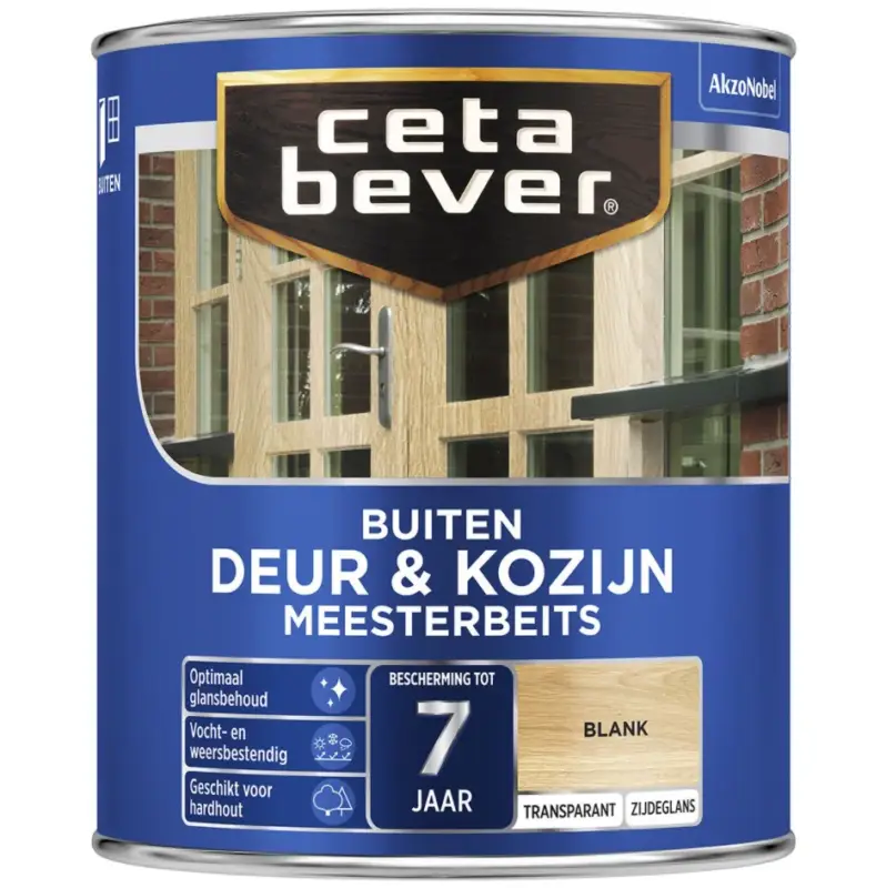 Flitsaanbieding CetaBever Meesterbeits Deur & Kozijn 003 Zijdeglans Blank Transparant-750 ML