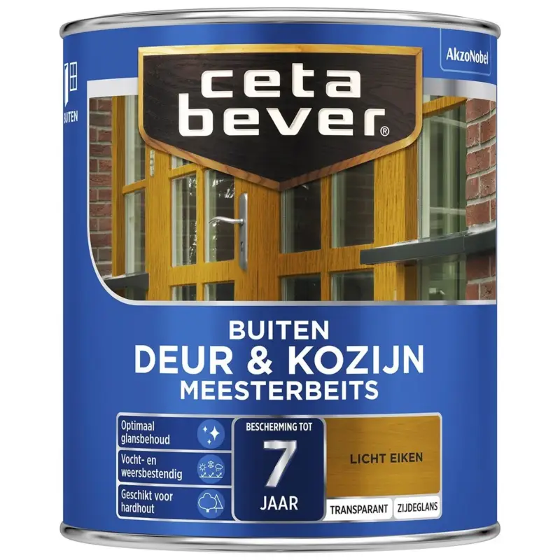Seizoensaanbieding CetaBever Meesterbeits Deur & Kozijn 006 Zijdeglans Licht Eiken Transparant-750 ML