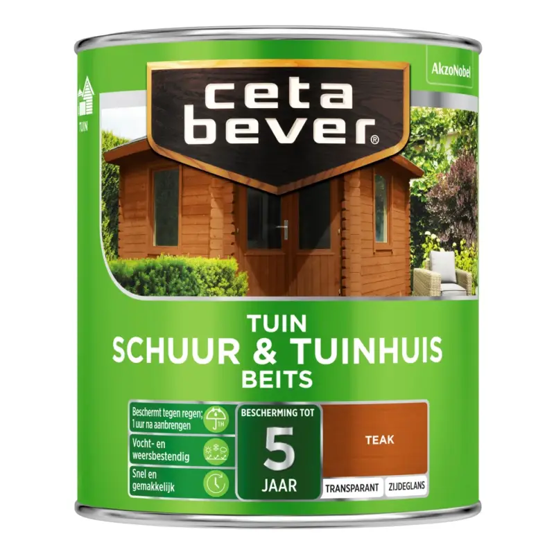 Aanbieding CetaBever Schuur & Tuinhuis Beits 085 Teak Transparant-750 ML