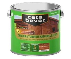 Op = Op CetaBever Schuur & Tuinhuis Beits Natuurlijk Effect Douglas-2,5 LTR