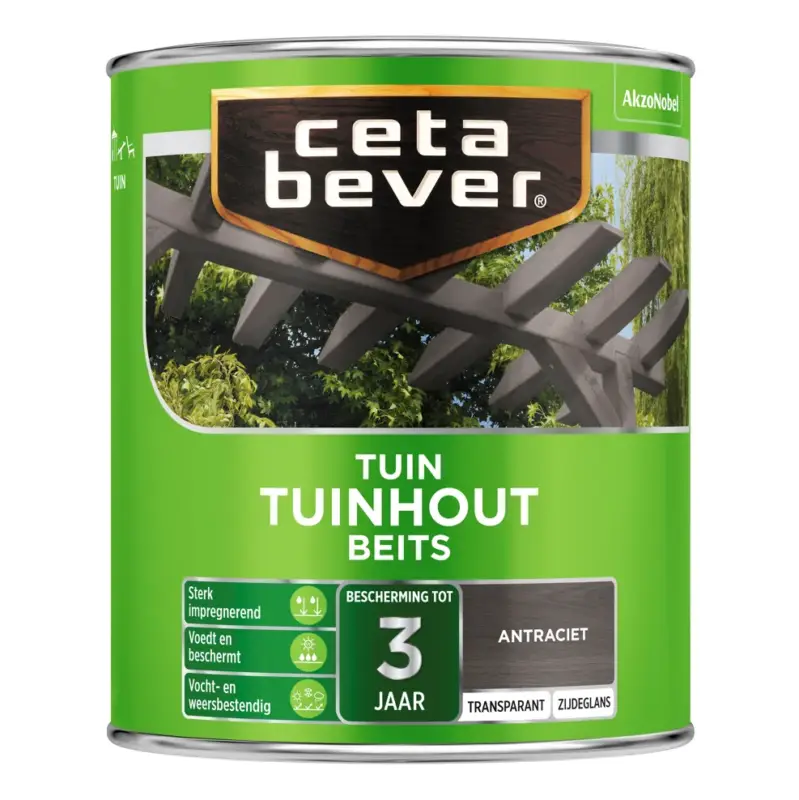 CetaBever Tuinhout Beits 034 Antraciet Transparant-750 ML Aanbieding