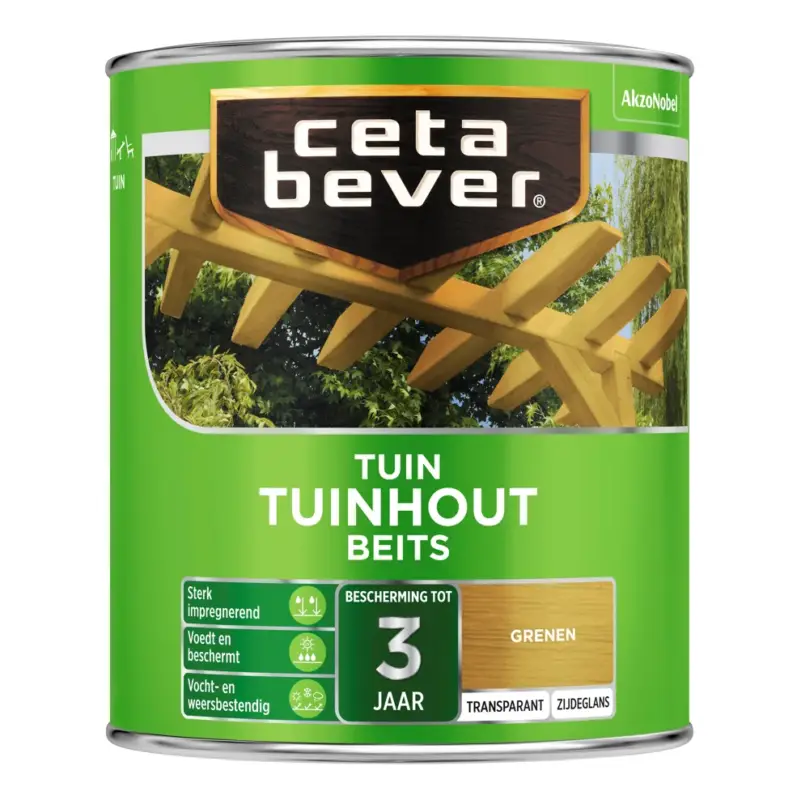 CetaBever Tuinhout Beits 077 Grenen Transparant-750 ML Laatste Versie