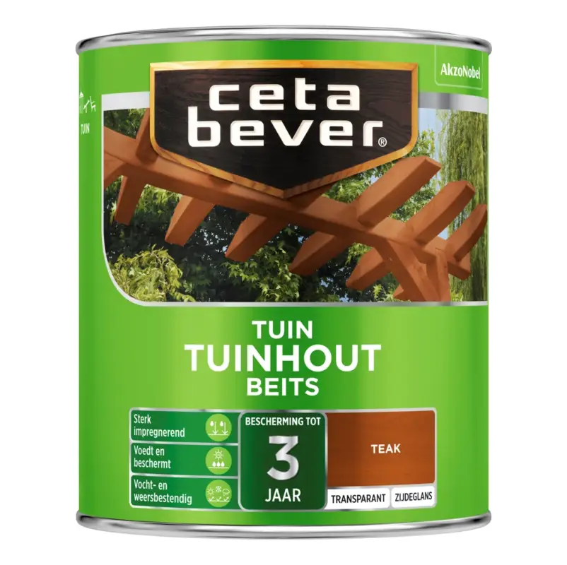 Rechtstreeks Van De Fabrikant CetaBever Tuinhout Beits 085 Teak Transparant-750 ML